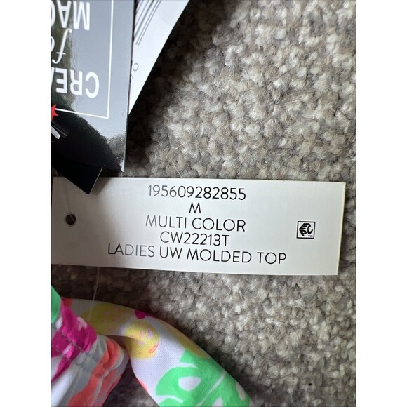 NWT California Waves Bikini Sz M Medium Strappy Underwire Medium Pushup Halter - Picture 3 of 5